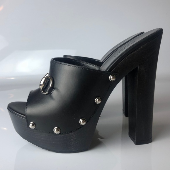 Gucci Shoes - Gucci Betis Glamour Horsebit Black Mules 35.5
